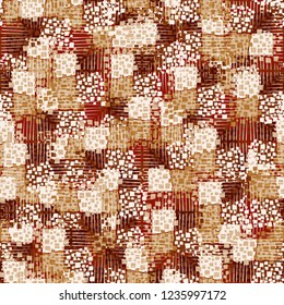 Abstract seamless. Colors of autumn gold. Perpendicular hatching.