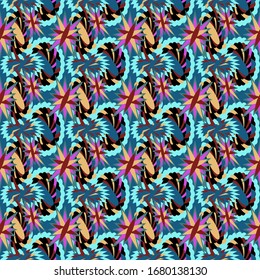 Patrón abstracto y colorido formas exóticas fondos