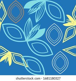 Abstract seamless colourful pattern exotic shapes backgrounds
