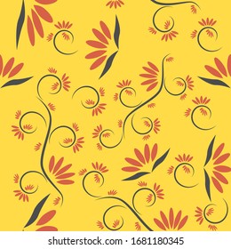 Abstract seamless colourful pattern exotic shapes backgrounds