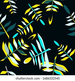 Abstract seamless colourful pattern exotic shapes backgrounds