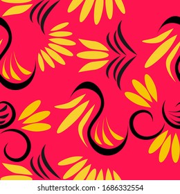 Abstract seamless colourful pattern exotic shapes backgrounds
