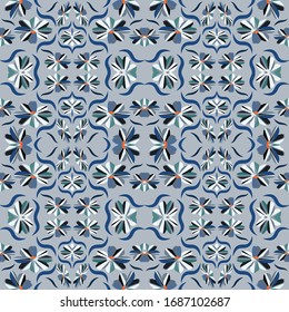 Abstract seamless colourful pattern exotic shapes backgrounds