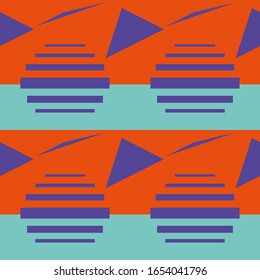 Abstract seamless colourful pattern geometric backgrounds vector design