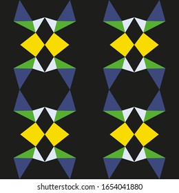 Abstract seamless colourful pattern geometric backgrounds vector design