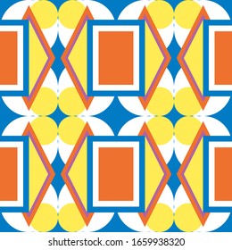 Abstract seamless colourful pattern geometric backgrounds vector design