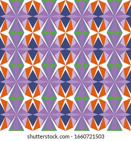 Abstract seamless colourful pattern geometric backgrounds vector design