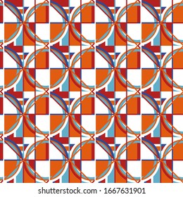 Abstract seamless colourful pattern geometric backgrounds vector design