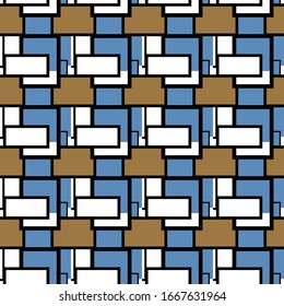 Abstract seamless colourful pattern geometric backgrounds vector design