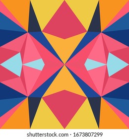 Abstract seamless colourful pattern geometric backgrounds vector design