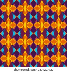 Abstract seamless colourful pattern geometric backgrounds vector design