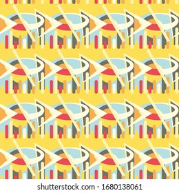 Abstract seamless colourful pattern geometric backgrounds vector design