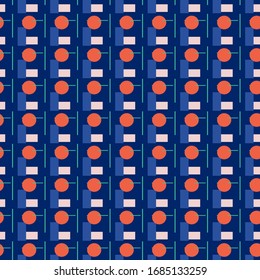Abstract seamless colourful pattern geometric backgrounds vector design