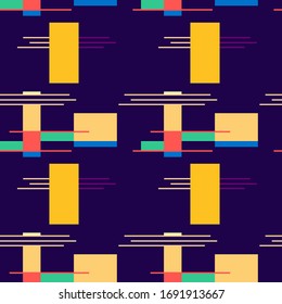 Abstract seamless colourful pattern geometric backgrounds vector design