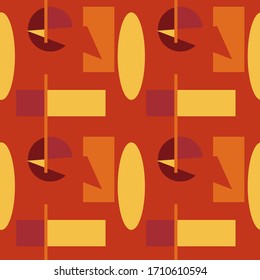 Abstract seamless colourful pattern geometric backgrounds vector design