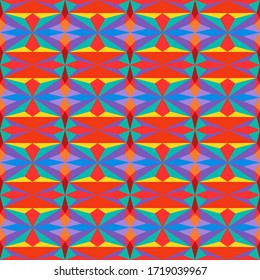 Abstract seamless colourful pattern geometric backgrounds vector design