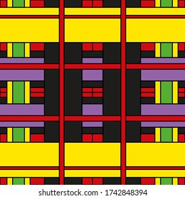 Abstract seamless colourful pattern geometric backgrounds vector design