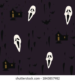 Abstract Seamless Creative Doodle For Halloween Decoration