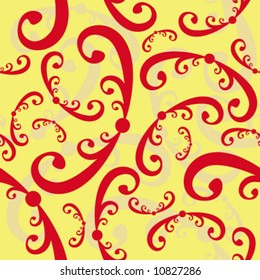 abstract seamless curled repeat pattern
