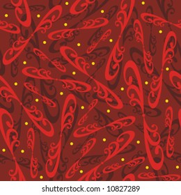 abstract seamless curled repeat pattern