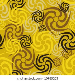 abstract seamless curled repeat pattern