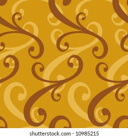 abstract seamless curled repeat pattern