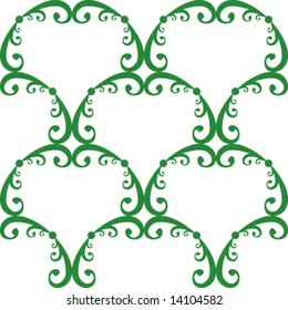 abstract seamless curled repeat pattern