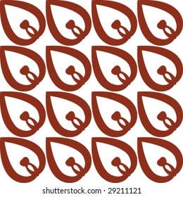 abstract seamless curled repeat pattern