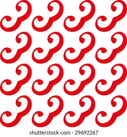 abstract seamless curled repeat pattern