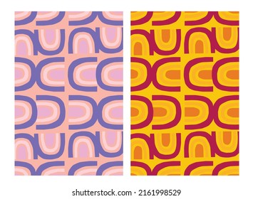 abstract seamless curve line in difference angle on pink and yellow background rain bow theme modern art  can be use for product package design label for food and beverage advertisement poster