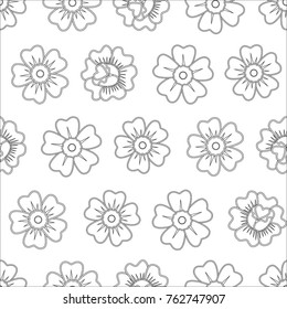 Abstract seamless daisy pattern for girls, boys, clothes. Creative vector daisy background with flower marguerite. Funny pattern wallpaper for textile and fabric. Fashion flower style. Colorful bright