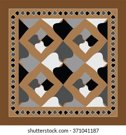 Abstract seamless damask background pattern design. Vector, illustration.