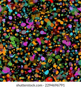 Abstract seamless dark background from dots. Vector illustration