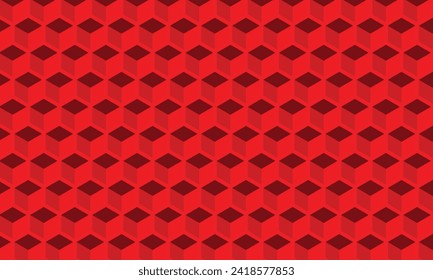 abstract seamless dark and light red rhombus pattern on red.