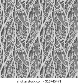 abstract seamless decoration patter with curl and line elements
