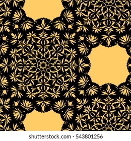 Abstract seamless decorative background with abstract ornaments. Vector illustration.