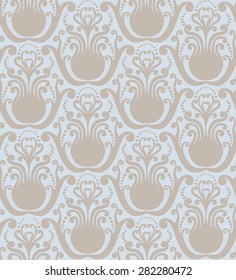 Abstract seamless decorative floral background in rich colors