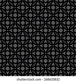 Abstract Seamless Decorative Geometric Black & Gray Pattern Background