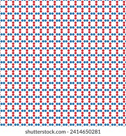 abstract seamless decorative red blue dot pattern.