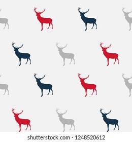 Abstract Seamless deer pattern background. Vector Illustration EPS10