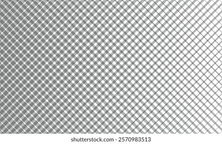 abstract seamless diagonal big to small grey thin line plaid pattern suitable for background.