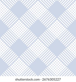 Abstract Seamless Diagonal Geometric Checked Pattern. Vector Art.