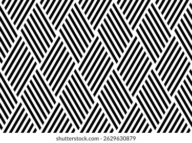 Abstract Seamless Diamonds Pattern. Geometric Striped Lines Texture. Vector Art.