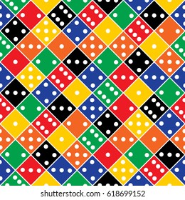 Abstract seamless dice pattern.