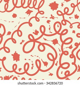 abstract seamless doodle curly pattern