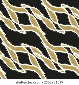 Abstract seamless of doodle hand drawn lines. Wave pattern. Coloring book page. Black white wallpaper.