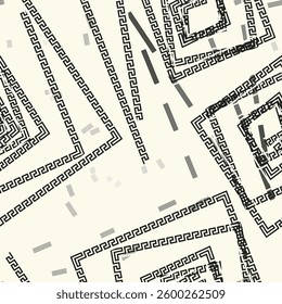 Abstract seamless of doodle hand drawn lines. Wave pattern. Coloring book page. Black white wallpaper