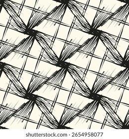 Abstractas sin fisuras de doodle dibujado a mano líneas. Patrón de onda. Página de libro para colorear. Fondo de pantalla blanco negro.