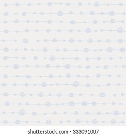 Abstract seamless doodle hand-drawn blue pattern. Vector illustration.