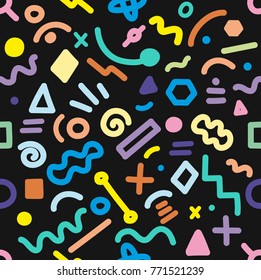 Abstract seamless doodle pattern.